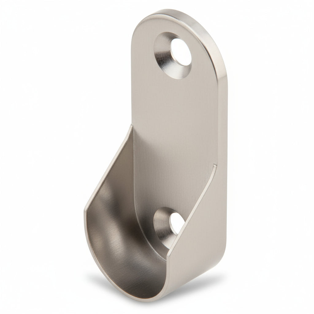 Silverline G2701 | Closet Pole Socket End Support for Oval Closet Rod | Various Finishes (Set of 4)