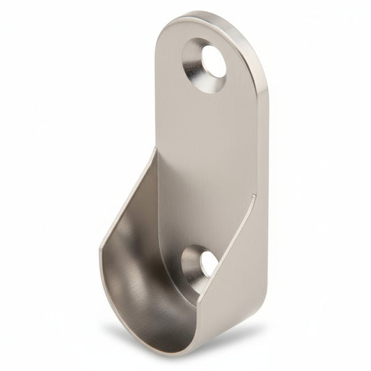 Silverline G2701 | Closet Pole Socket End Support for Oval Closet Rod | Various Finishes (Set of 4)