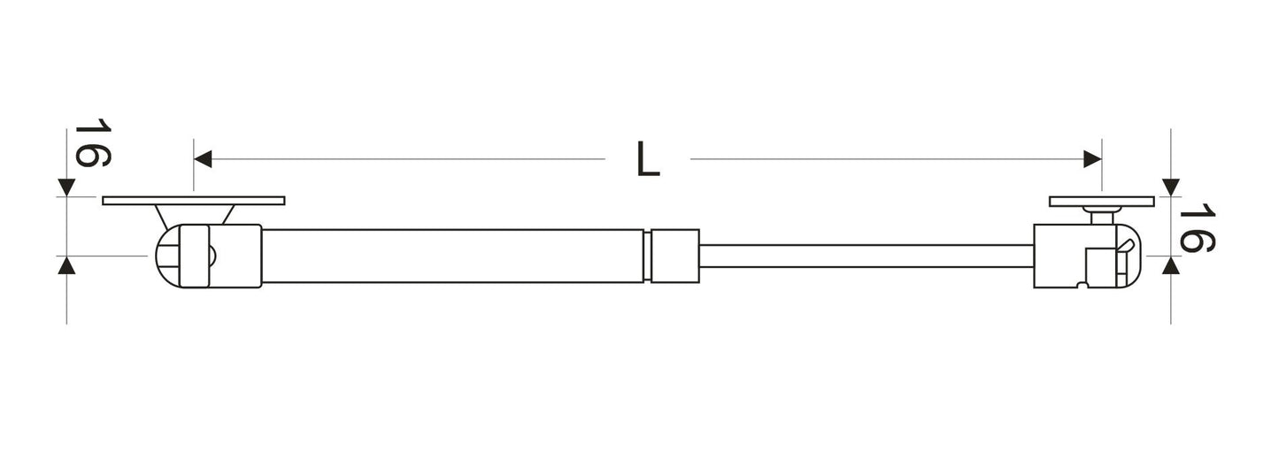 Silverline | Hydraulic Gas Spring for Cabinet Door Lift Up
