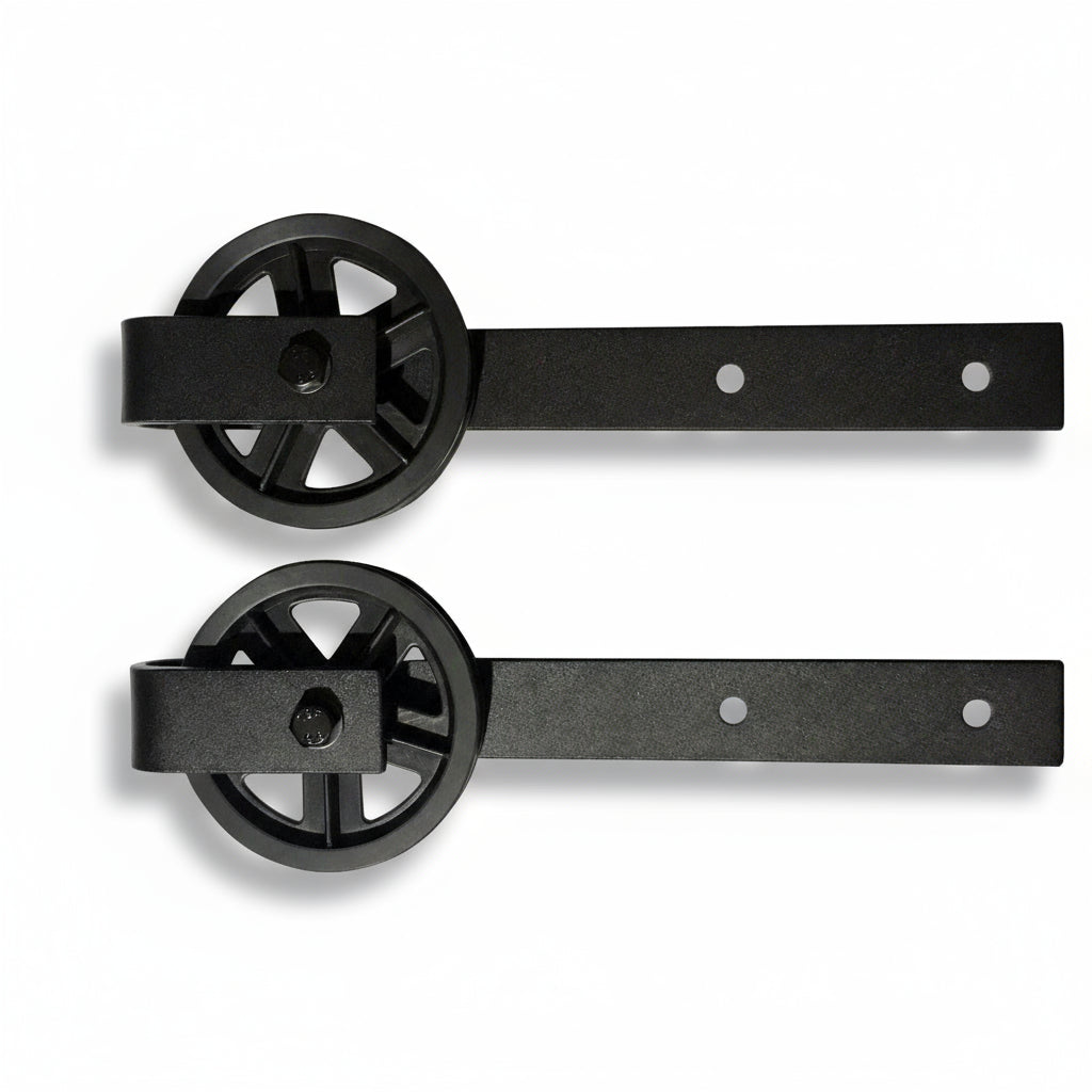 Sliding HM2000 Barn Door, Railing with Wheels Door Hardware 250 Pound Capacity - amerfithardware