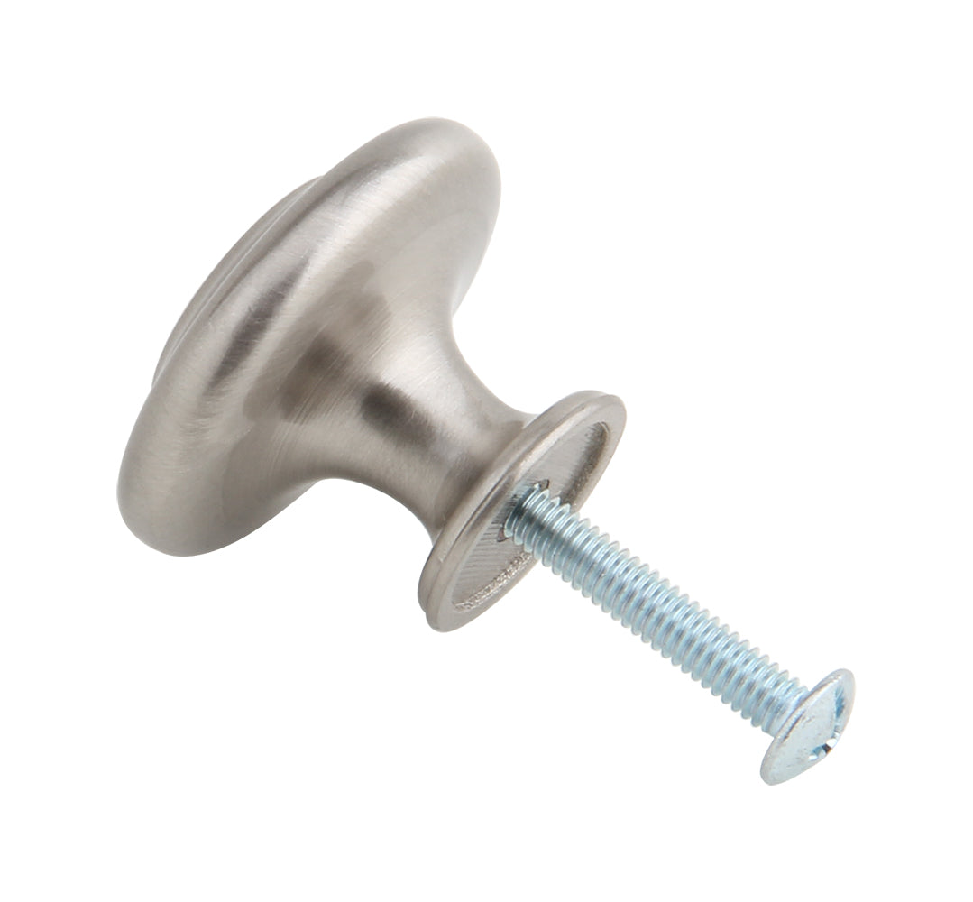 Silverline K2003 & K2209 | Three-Ring Solid Contemporary Mushroom Round Knob | Various Sizes & Finishes