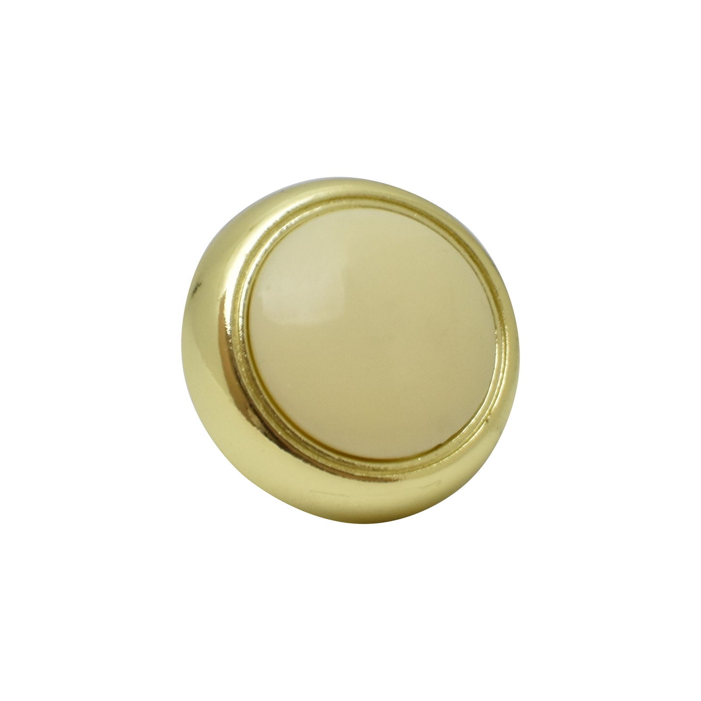 Silverline K2015 Button Creme Knob Diameter: 1-3/16 inch Cabinet Hardware - amerfithardware