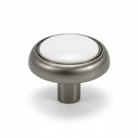 Silverline K2017 Cabinet Hardware Knob 30 x 28 H (mm) Wardrobe Dresser Sideboard - amerfithardware