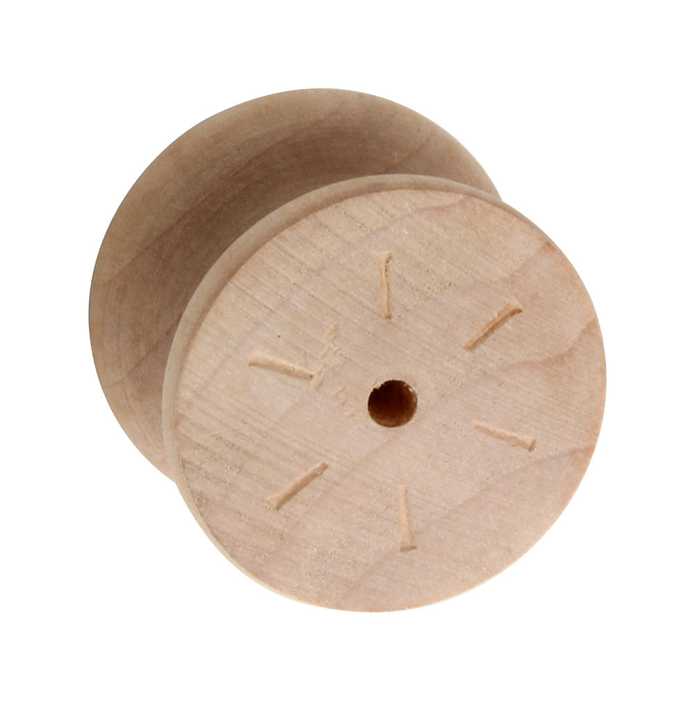 Silverline K3002 & K3003 | Mushroom Style and Button Style Round Birch Wood Knob Unfinished