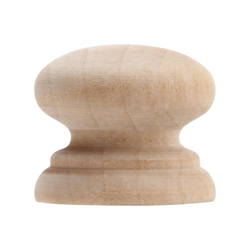 Silverline K3002 & K3003 | Mushroom Style and Button Style Round Birch Wood Knob Unfinished