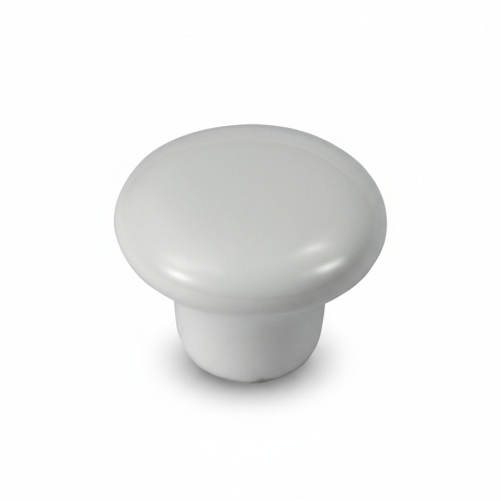 Silverline K4000s | Classic White Ceramic Cabinet Knobs | Various Sizes