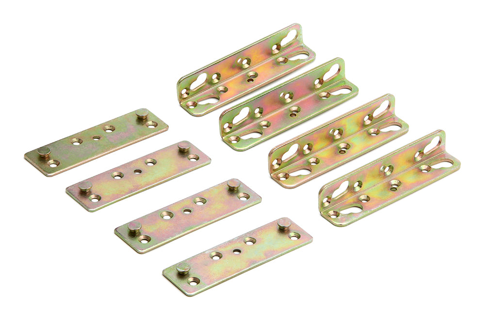 Non-Mortise Bed Rail Fittings Yellow Galvanized Bed Rail Bracket 5"(For 1 Bed)