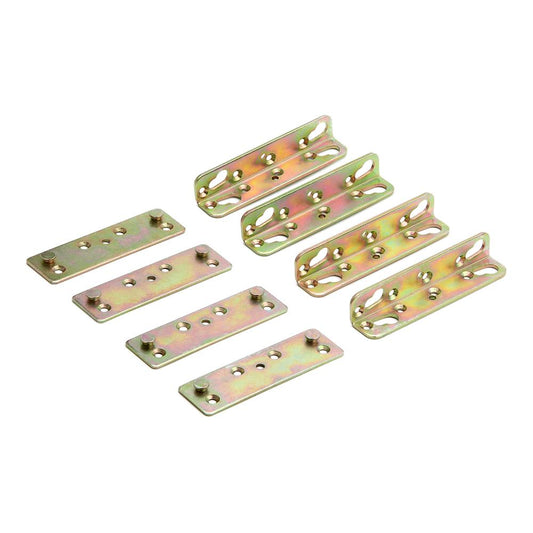 Silverline M0008 | Non-Mortise Bed Rail Bracket Connector (Set of 8)