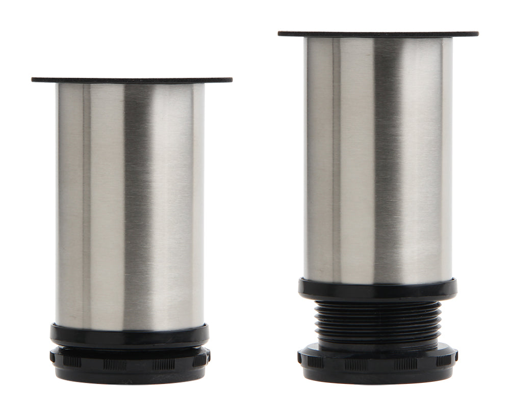 Silverline 4 Pack Adjustable SS201 Cabinet Leg in Brushed Satin Nickel Finish