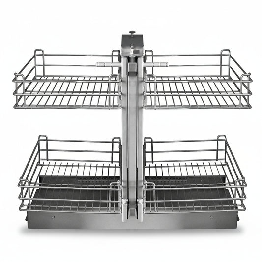 Blind Corner Magic Corner Caddy Pull-Out Pull-Slide-Pull Cabinet Hardware - amerfithardware