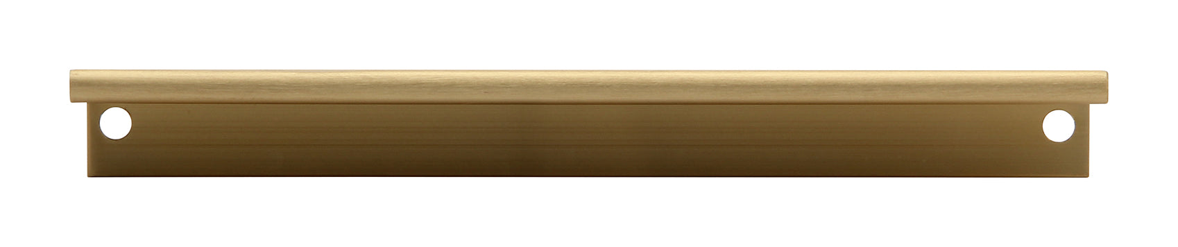 Silverline P1001 Aluminum Mount Finger Edge Tab Pull Handle in Satin Brass Finish Various Sizes