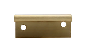 Silverline P1001 Aluminum Mount Finger Edge Tab Pull Handle in Satin Brass Finish Various Sizes