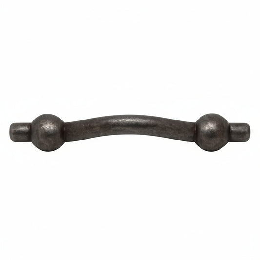 Silverline P2001 Pewter Garden Handle Barbell Rustic CC: 4-1/4 inch Cabinet Hardware - amerfithardware