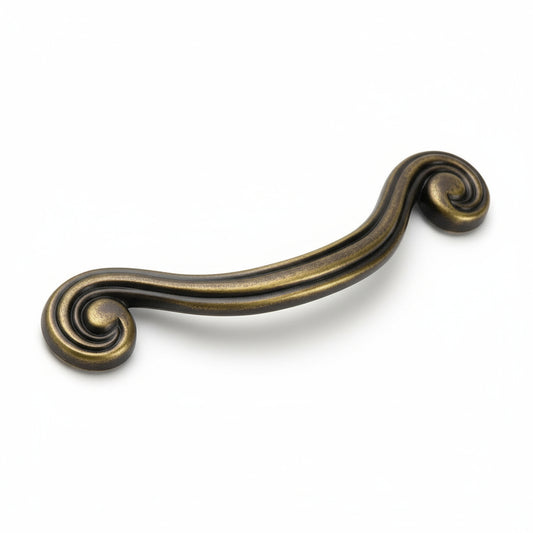 Silverline P2002 Cabinet Pull Handle CC: 128 mm ~ 5 inch Spiral Scroll Volute Column - amerfithardware
