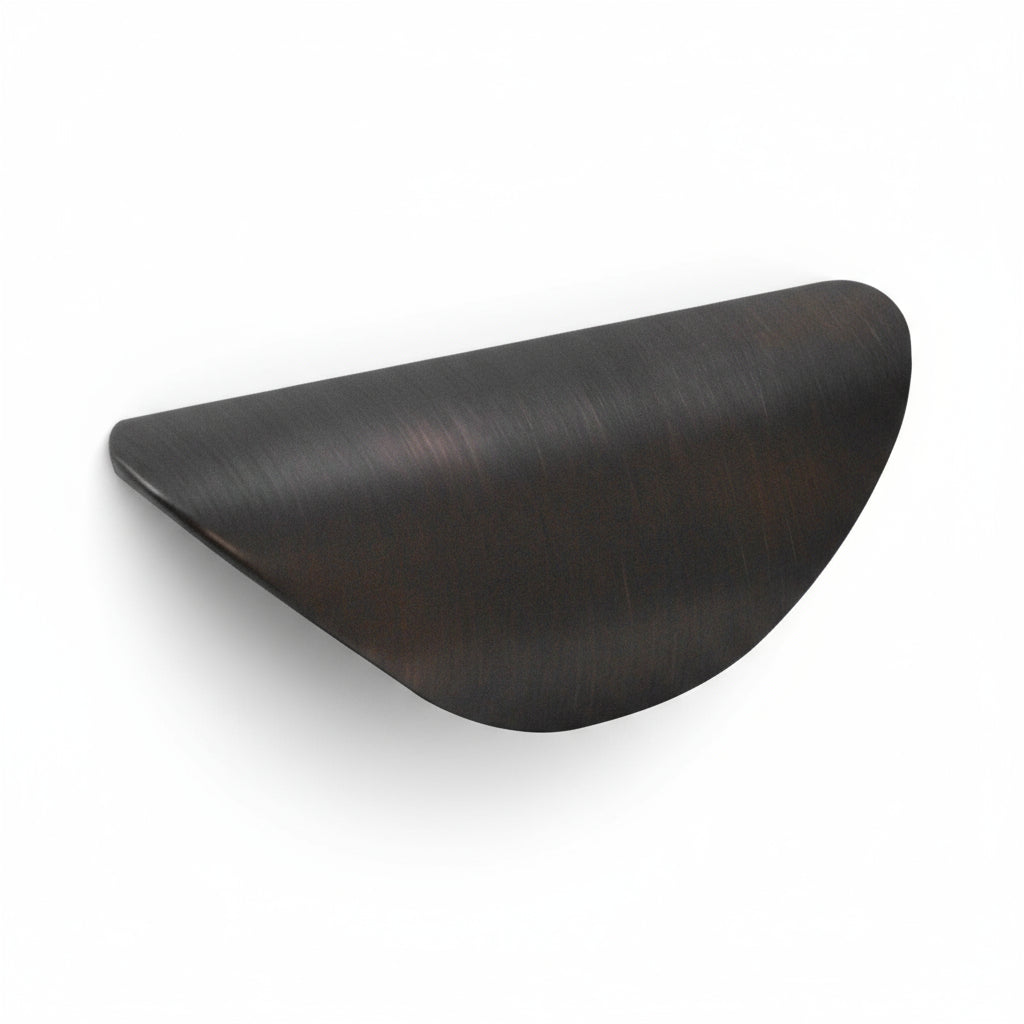Silverline P2034 | Centers 1-1/4 in. Half Shell Finger Pull in Oil Rubbed Bronze