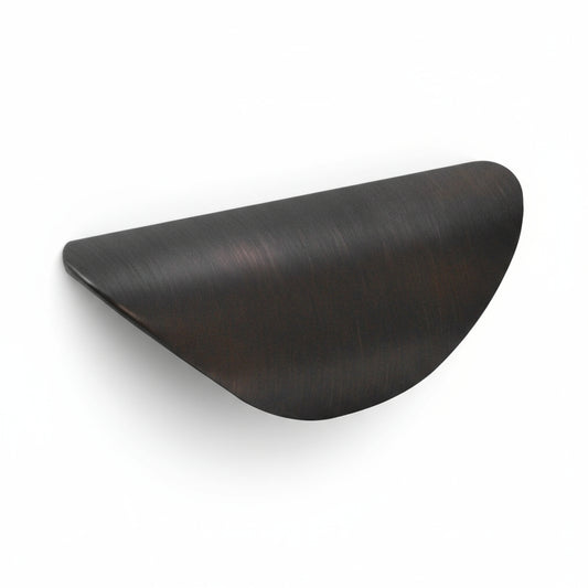 Silverline P2034 | Centers 1-1/4 in. Half Shell Finger Pull in Oil Rubbed Bronze