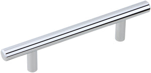Silverline P5000s - 6-1/8 inch Solid Steel T Bar Pull Cabinet Appliance Handle in Polished Chrome Finish