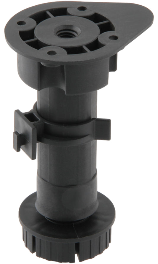 Silverline Black Plastic Furniture Leg Extensions, Adjustable, Set of 4