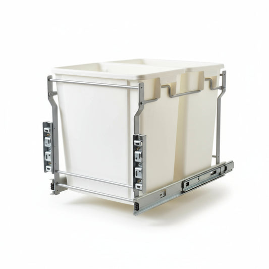 Pull Out Trash Cans - Kitchen Cabinet Organizer Pullout In-Cabinet 17 Qt Bins - amerfithardware