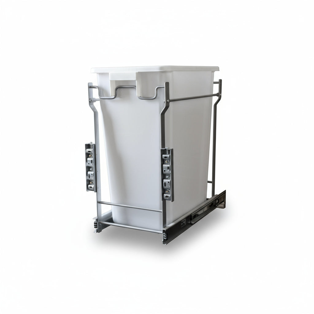 Pull Out Trash Cans - Kitchen Cabinet Organizer Pullout In-Cabinet 37 Qt Bins - amerfithardware