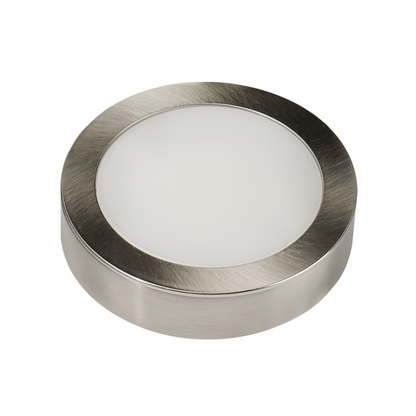 Universal LED Puck Light | Adjustable Color Temperature & Brightness | Satin Nickel