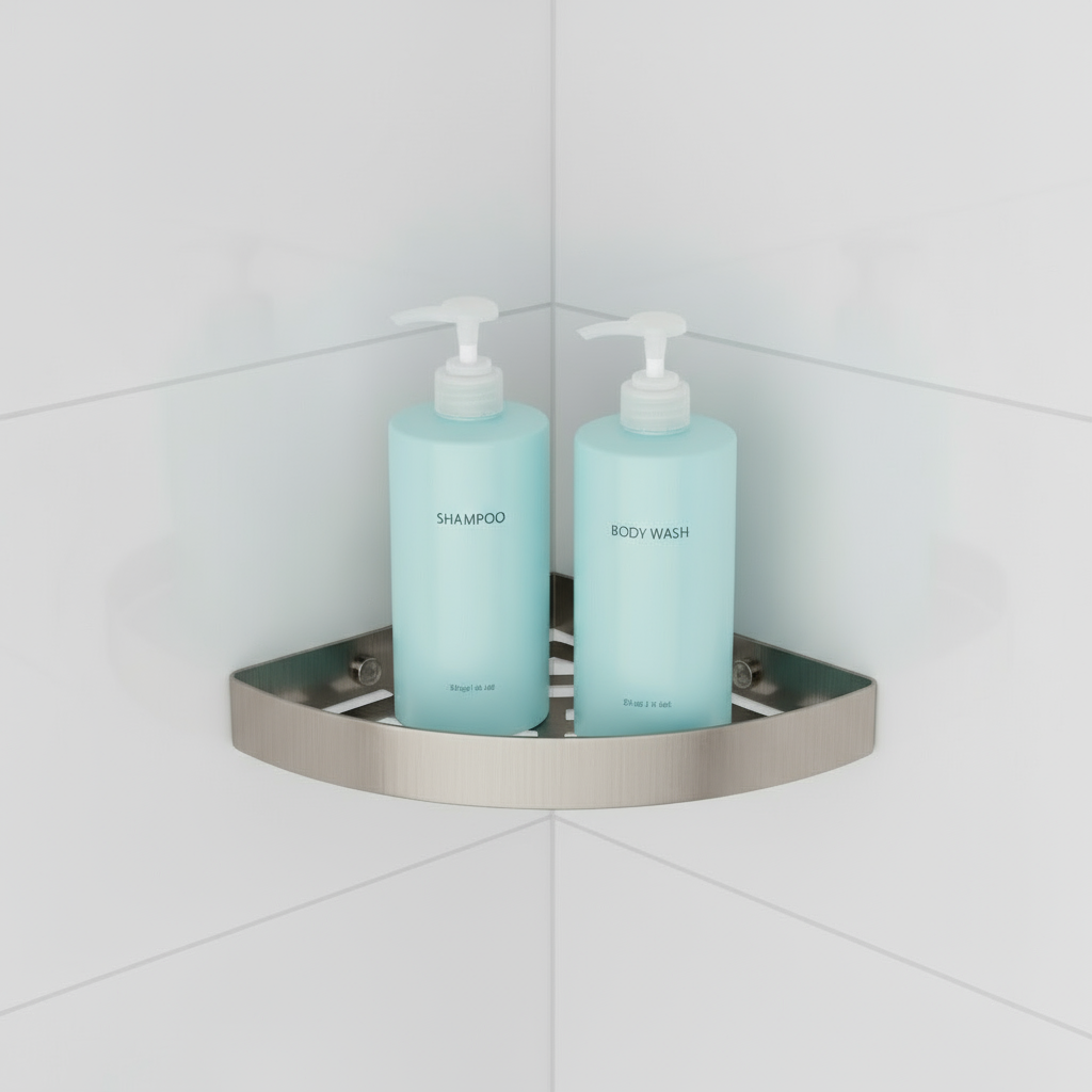 Silverline 311 | Stainless-Steel Triangular Shower Basket