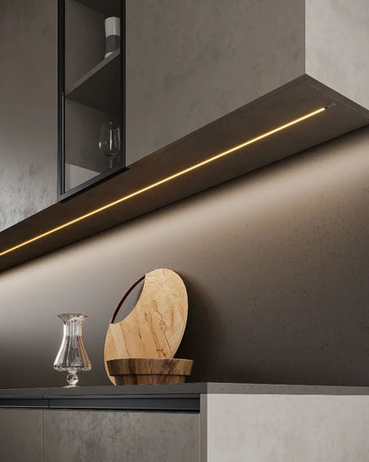 Recess Mount LED Light Strip | 10 Feet Solder-Free Cuttable Cabinet Lighting | Titanium Grey