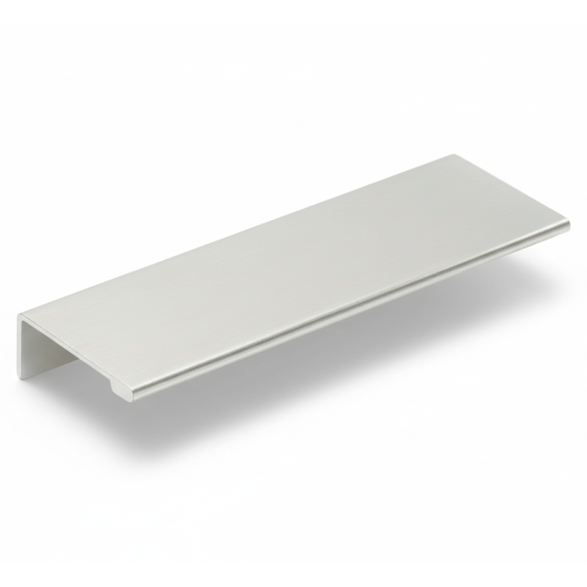 Silverline A1022 | Solid Finger Edge Tab Pull | Brushed Aluminum