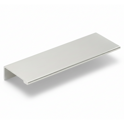 Silverline A1022 | Solid Finger Edge Tab Pull | Brushed Aluminum