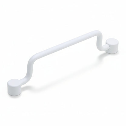 Silverline A1025 | Contemporary Bail Pull Drop Pull in Matte White