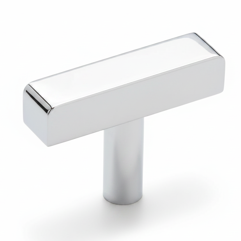 Silverline A2060 | 3/8 in. x 3/8 in. Solid Contemporary Modern Square Bar Pulls | Satin Nickel/ Matte Black/ Polished Chrome/ Satin Brass/ Oil Rubbed Bronze