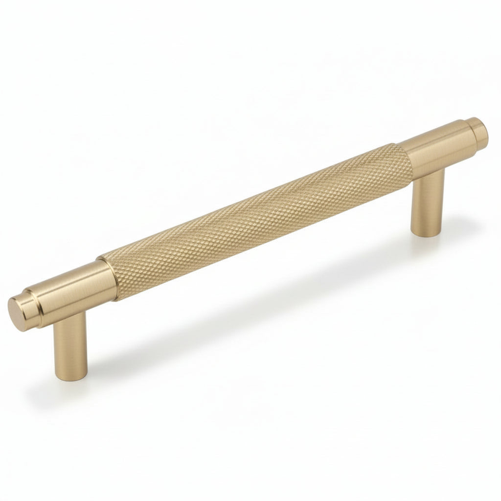 Silverline A5003 | Centers 5-1/16 in. Knurled Textured Bar Pulls in Gold