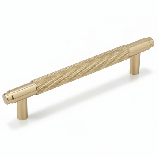 Silverline A5003 | Centers 5-1/16 in. Knurled Textured Bar Pulls in Gold
