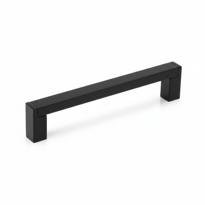 Silverline A5009 | 1/2 in. x 1/2 in. Contemporary Square Bar Pulls in Matte Black | Various Sizes