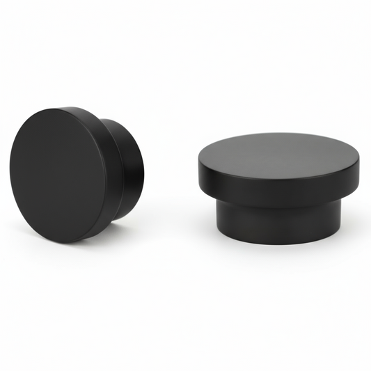 Silverline A5010K | Diameter 1-3/8 in. Contemporary Elegant Round Knob in Matte Black