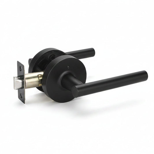 STG Arcadia Collection | Grade 3 Door Lever | Privacy & Passage | Matte Black / Satin Nickel
