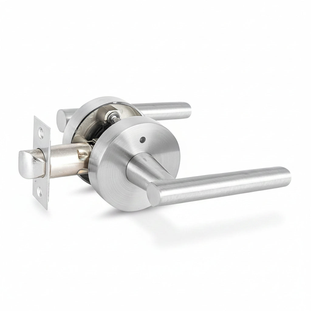 STG Arcadia Collection | Grade 3 Door Lever | Privacy & Passage | Matte Black / Satin Nickel