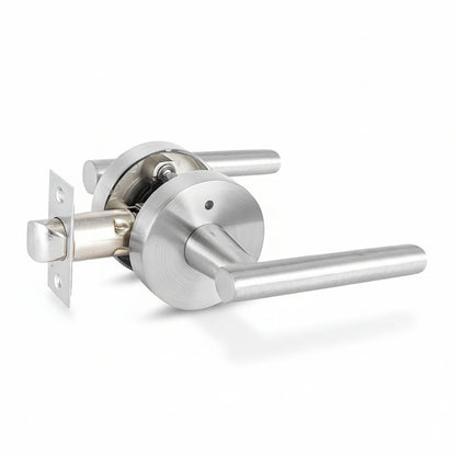 STG Arcadia Collection | Grade 3 Door Lever | Privacy & Passage | Matte Black / Satin Nickel
