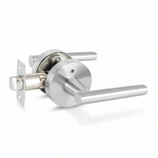 STG Arcadia Collection | Grade 3 Door Lever | Privacy & Passage | Matte Black / Satin Nickel