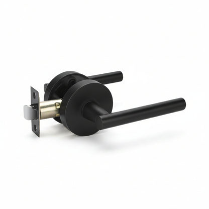 STG Arcadia Collection | Grade 3 Door Lever | Privacy & Passage | Matte Black / Satin Nickel
