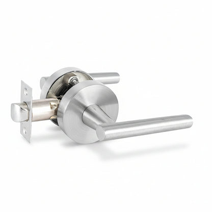 STG Arcadia Collection | Grade 3 Door Lever | Privacy & Passage | Matte Black / Satin Nickel
