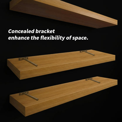 Silverline B-01-70 | Floating Hidden Shelf Bracket for Wood Shelf (Set of 2)