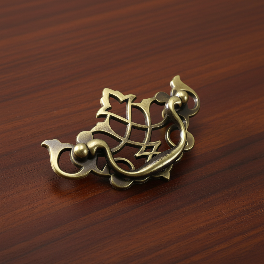 Silverline B2001 | 3 in. Centers Ornate Antique Furniture Drop Pulls | Antique English