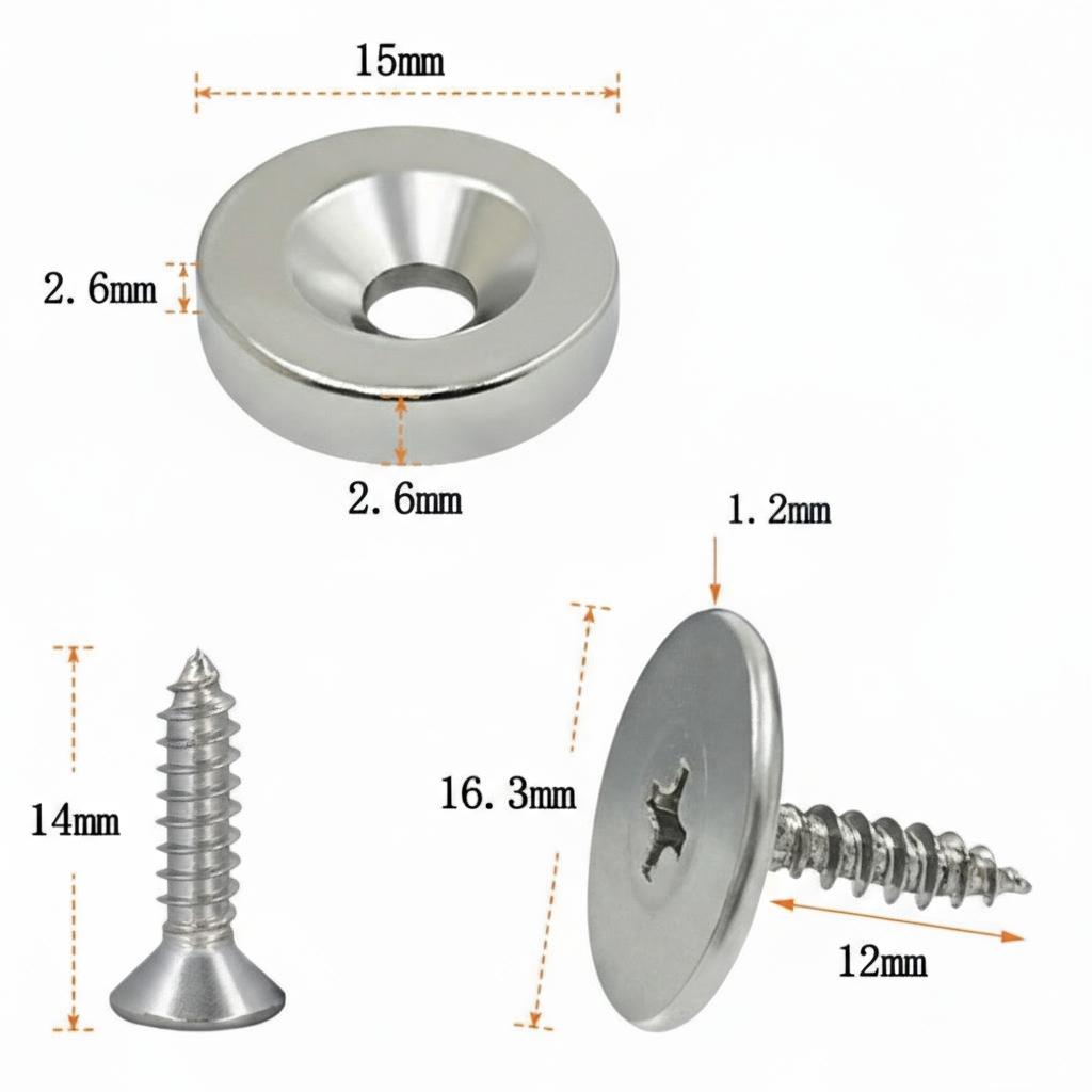 Silverline BP6010 | Cabinet Magnetic Door Catch (Set of 4)
