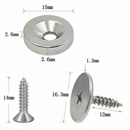 Silverline BP6010 | Cabinet Magnetic Door Catch (Set of 4)