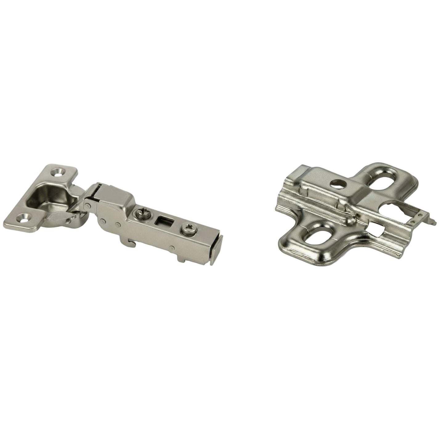 Silverline CHC35110H | 110° Opening Self-Close European Hinge Half Overlay for Frameless Cabinets (Set of 2)