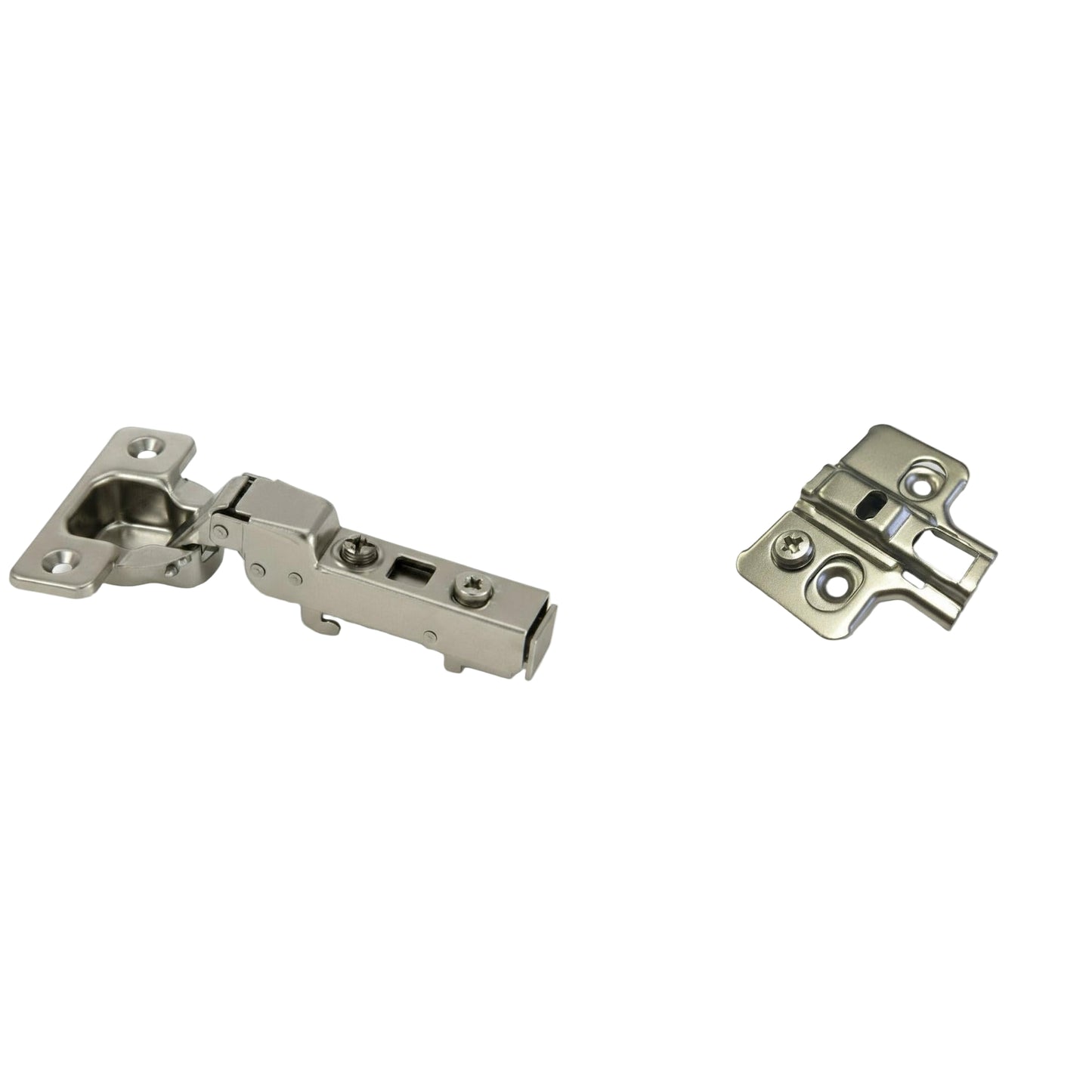 Silverline CHC35110H | 110° Opening Self-Close European Hinge Half Overlay for Frameless Cabinets (Set of 2)