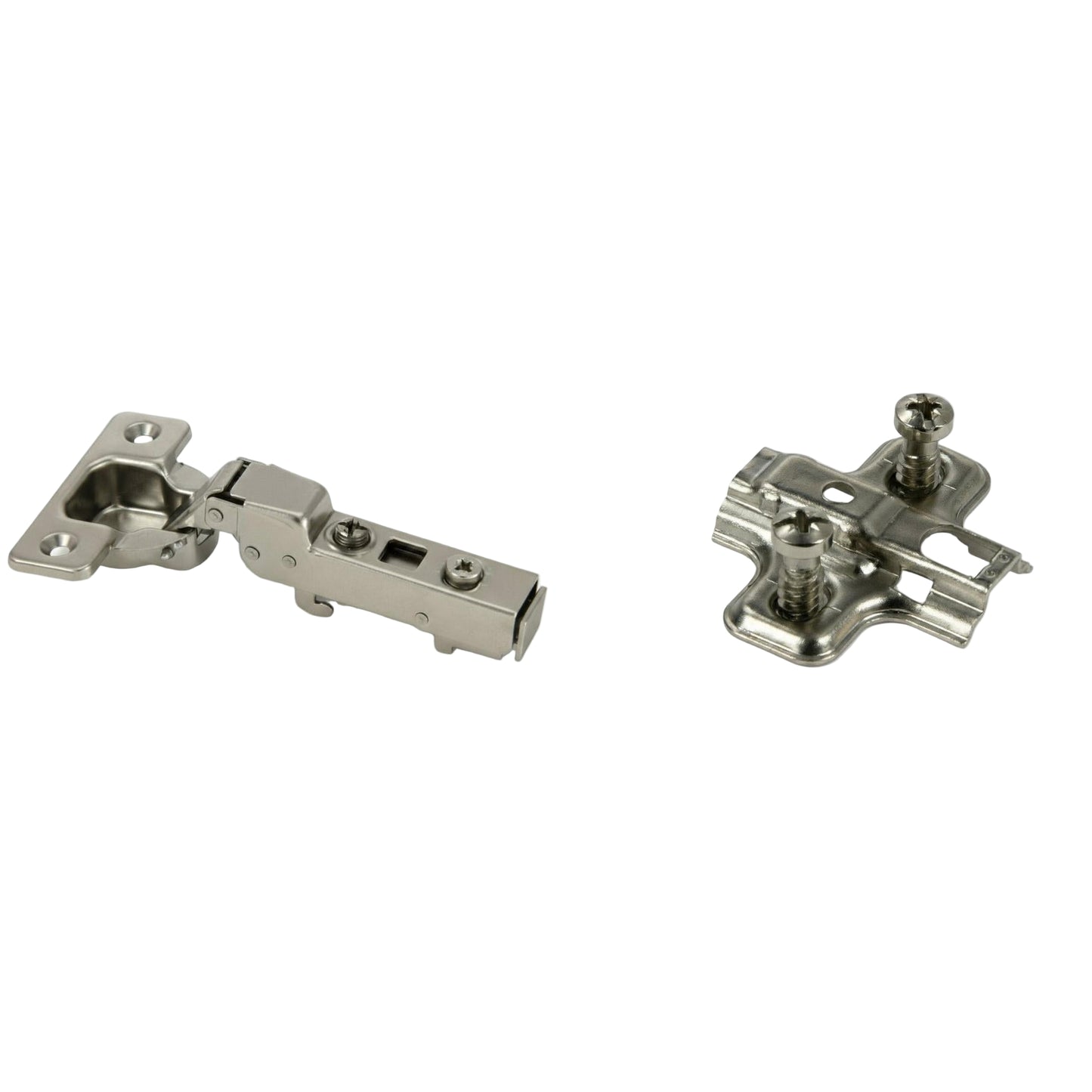 Silverline CHC35110H | 110° Opening Self-Close European Hinge Half Overlay for Frameless Cabinets (Set of 2)