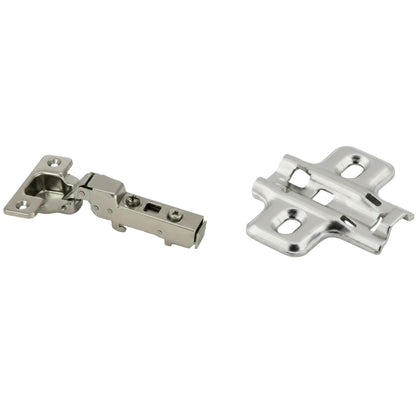 Silverline CHC35110H | 110° Opening Self-Close European Hinge Half Overlay for Frameless Cabinets (Set of 2)