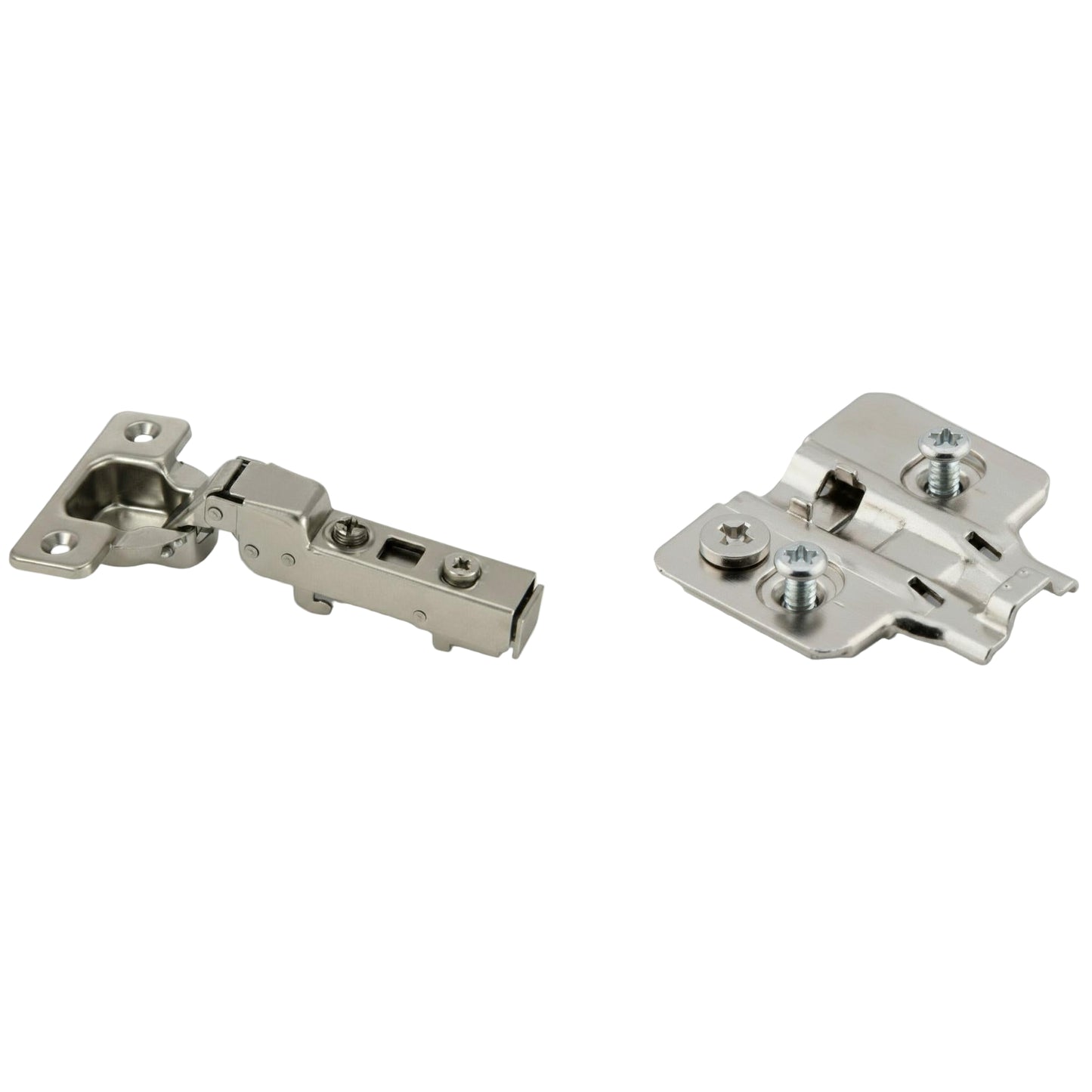 Silverline CHC35110H | 110° Opening Self-Close European Hinge Half Overlay for Frameless Cabinets (Set of 2)